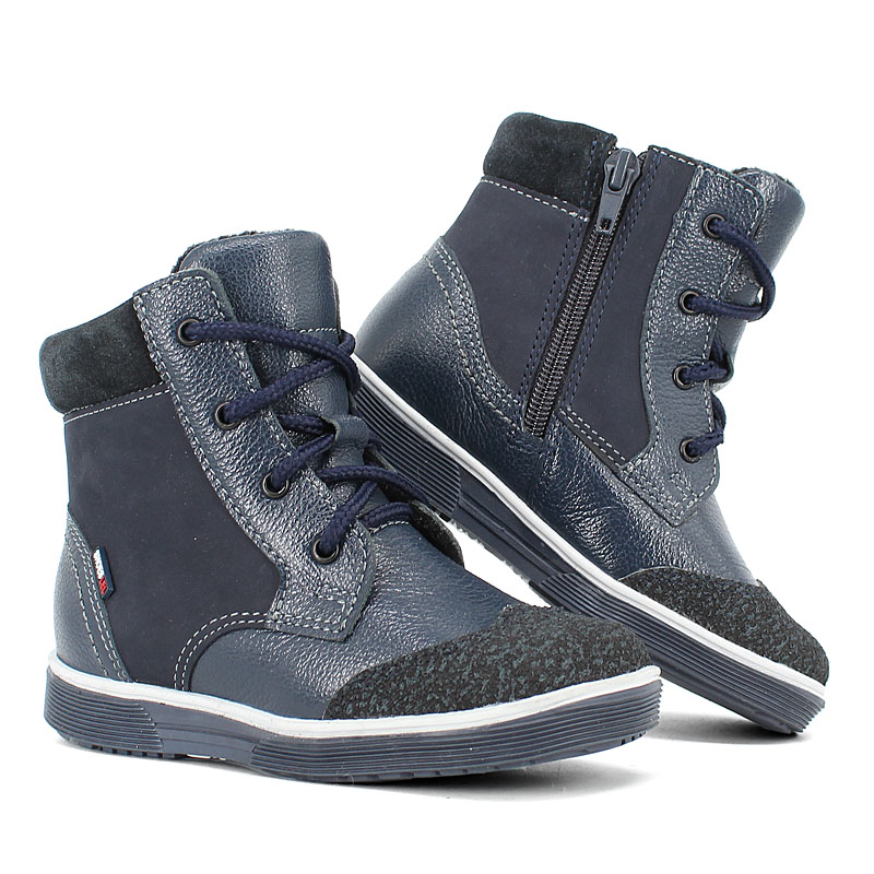 Ботинки малодетские байка, артикул 1035, цвет синий купить в интернет-магазине Shoeslel с доставкой по России