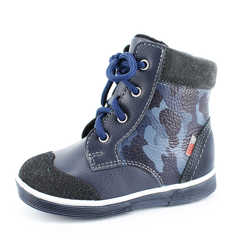 Ботинки малодетские байка, артикул 1035, цвет синий камуфляж купить в интернет-магазине Shoeslel с доставкой по России