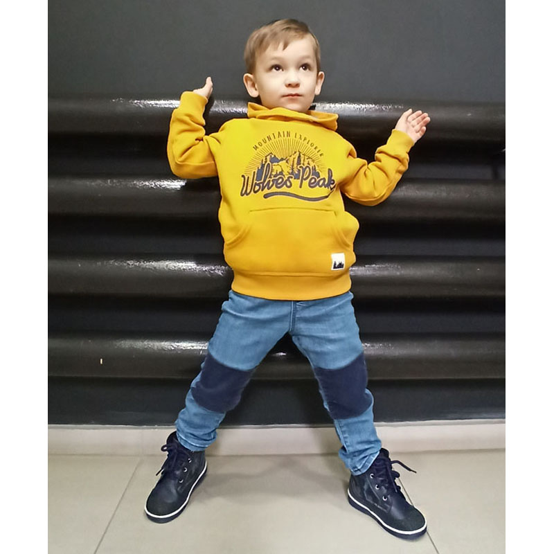 Ботинки малодетские байка, артикул 1035, цвет синий камуфляж купить в интернет-магазине Shoeslel с доставкой по России