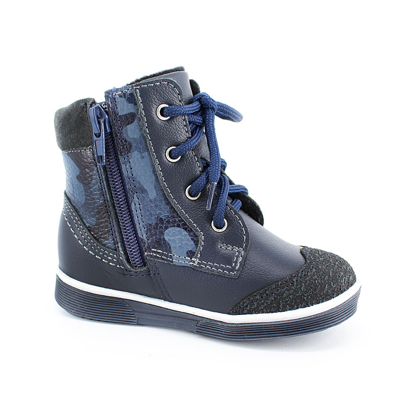Ботинки малодетские байка, артикул 1035, цвет синий камуфляж купить в интернет-магазине Shoeslel с доставкой по России