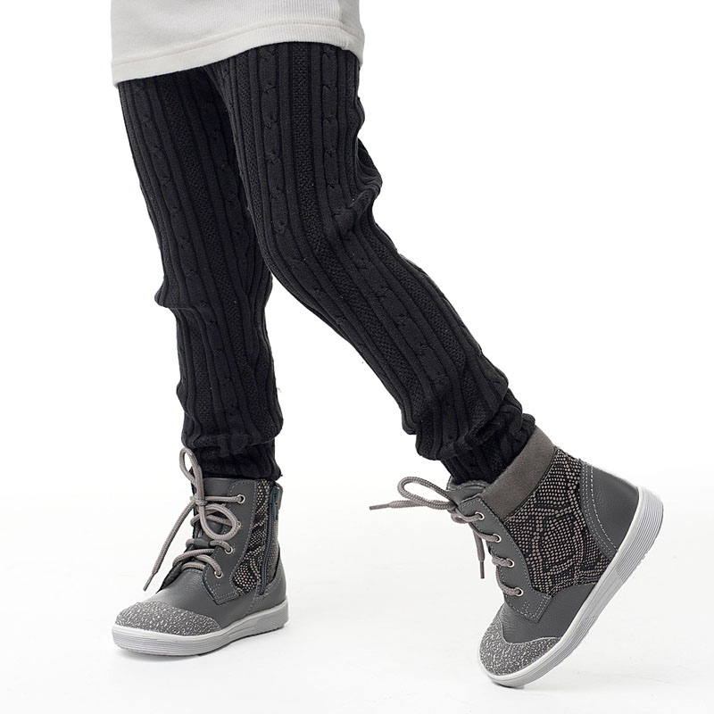 Ботинки малодетские байка, артикул 1035, цвет т.серый купить в интернет-магазине Shoeslel с доставкой по России