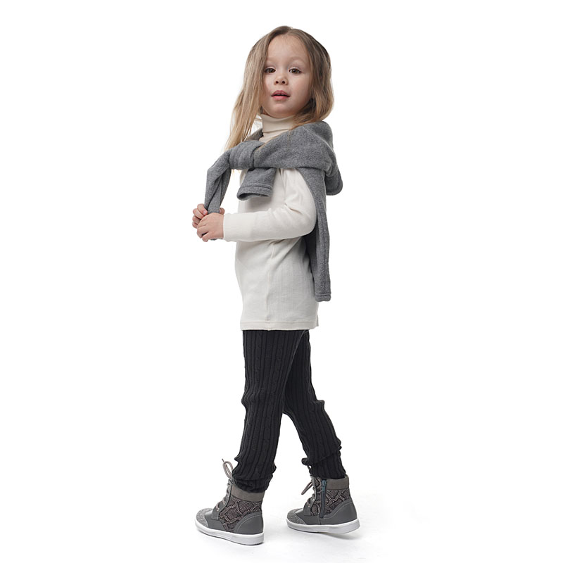 Ботинки малодетские байка, артикул 1035, цвет т.серый купить в интернет-магазине Shoeslel с доставкой по России