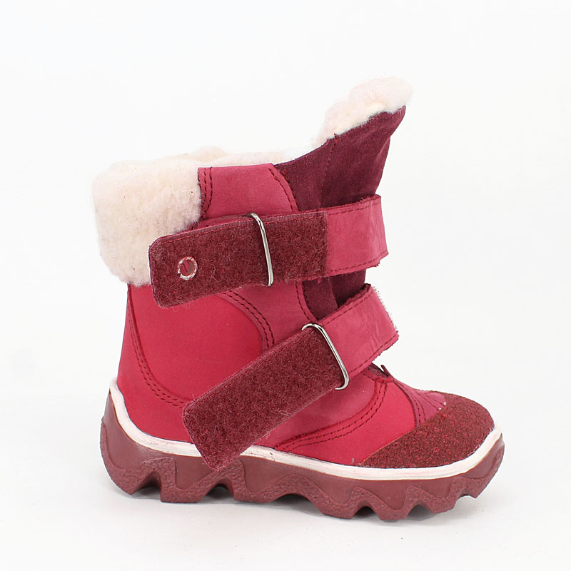 Ботинки малодетские нат.мех, артикул 1082, цвет малиновый купить в интернет-магазине Shoeslel с доставкой по России