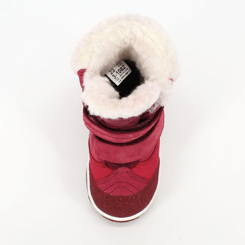 Ботинки малодетские нат.мех, артикул 1082, цвет малиновый купить в интернет-магазине Shoeslel с доставкой по России
