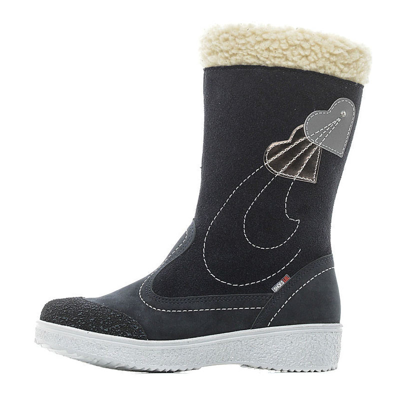 Сапожки нат.мех, артикул 1093, цвет т.синий купить в интернет-магазине Shoeslel с доставкой по России