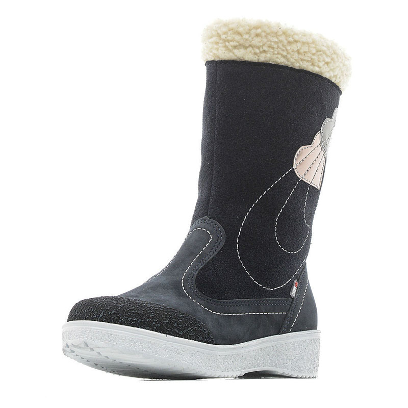 Сапожки нат.мех, артикул 1093, цвет т.синий купить в интернет-магазине Shoeslel с доставкой по России