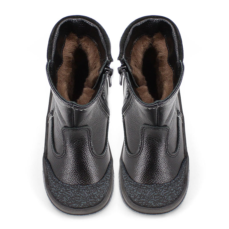 Сапожки малодетские нат.мех, артикул 1095, цвет черный купить в интернет-магазине Shoeslel с доставкой по России