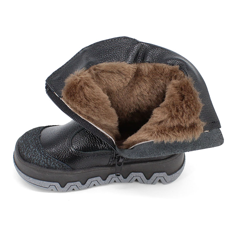 Сапожки малодетские нат.мех, артикул 1095, цвет черный купить в интернет-магазине Shoeslel с доставкой по России