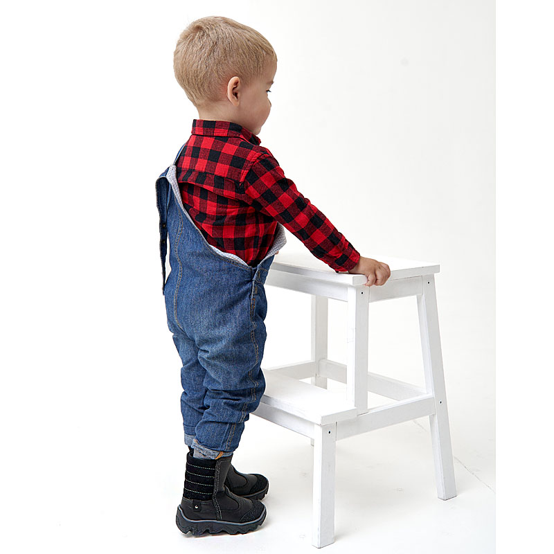 Сапожки малодетские нат.мех, артикул 1095, цвет черный купить в интернет-магазине Shoeslel с доставкой по России