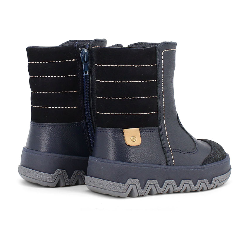 Сапожки малодетские нат.мех, артикул 1095, цвет т.синий купить в интернет-магазине Shoeslel с доставкой по России