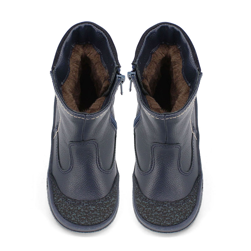 Сапожки малодетские нат.мех, артикул 1095, цвет т.синий купить в интернет-магазине Shoeslel с доставкой по России
