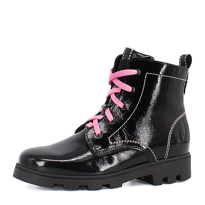 Ботинки байка, артикул 1176, цвет черный/розовый купить в интернет-магазине Shoeslel с доставкой по России