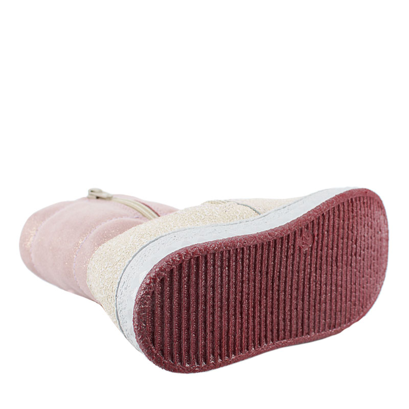 Сапожки малодетские нат.мех, артикул 1274, цвет светло-розовый купить в интернет-магазине Shoeslel с доставкой по России