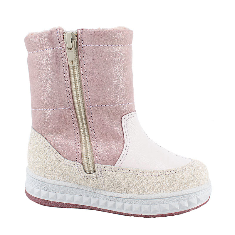 Сапожки малодетские нат.мех, артикул 1274, цвет светло-розовый купить в интернет-магазине Shoeslel с доставкой по России