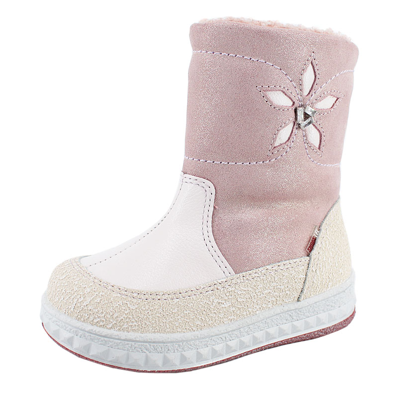 Сапожки малодетские нат.мех, артикул 1274, цвет светло-розовый купить в интернет-магазине Shoeslel с доставкой по России