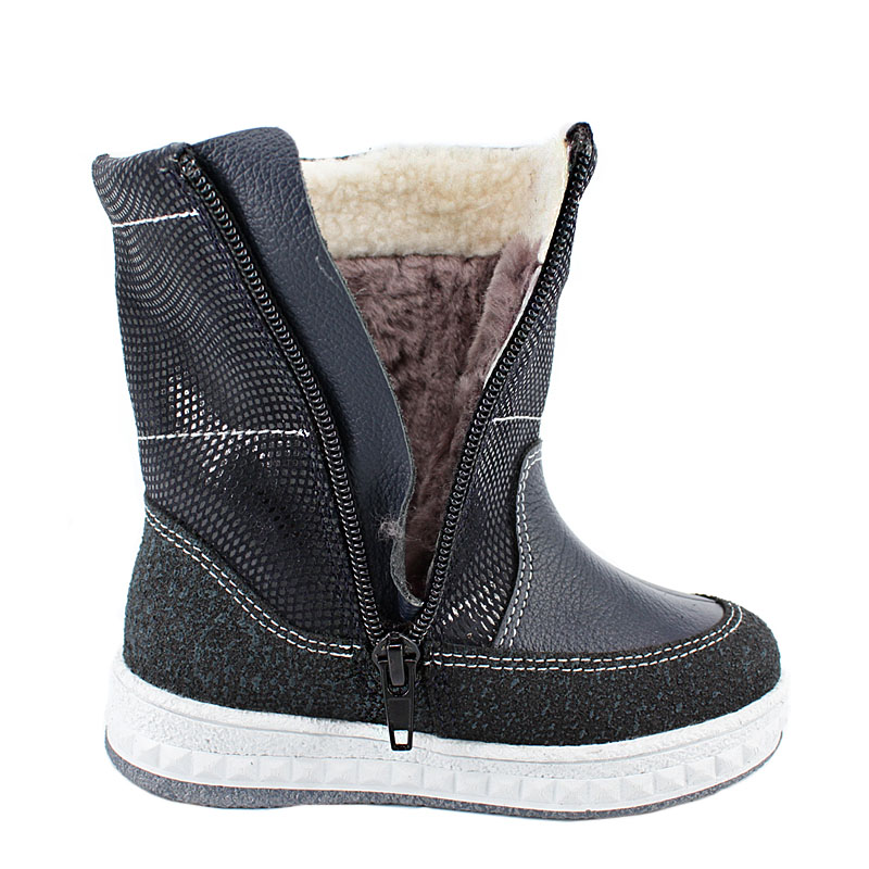 Сапожки малодетские нат.мех, артикул 1274, цвет синий купить в интернет-магазине Shoeslel с доставкой по России