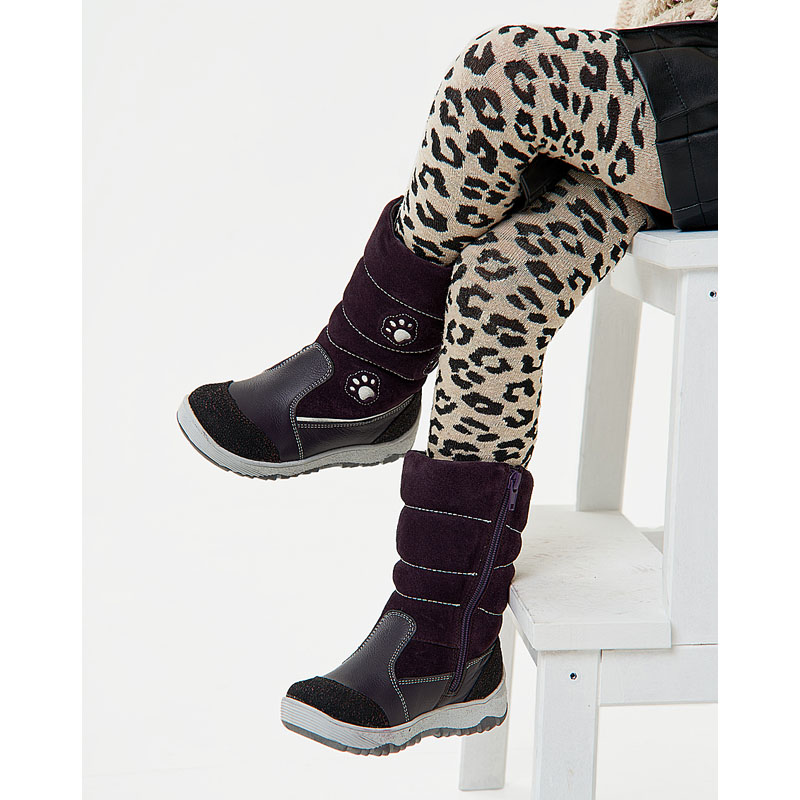 Сапожки нат.мех, артикул 1278, цвет черника купить в интернет-магазине Shoeslel с доставкой по России