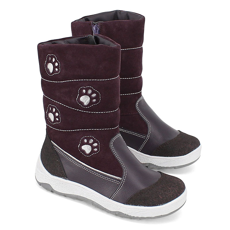 Сапожки нат.мех, артикул 1278, цвет черника купить в интернет-магазине Shoeslel с доставкой по России