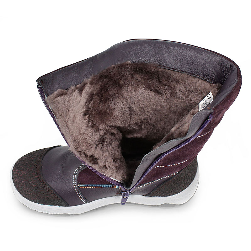 Сапожки нат.мех, артикул 1278, цвет черника купить в интернет-магазине Shoeslel с доставкой по России