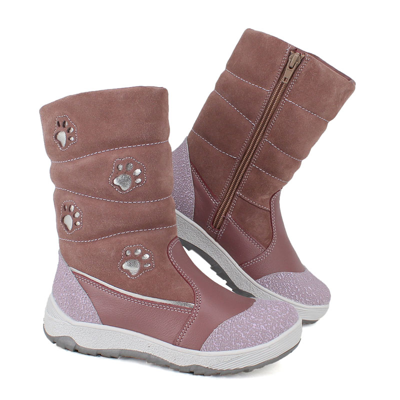 Сапожки нат.мех, артикул 1278, цвет лавандовый купить в интернет-магазине Shoeslel с доставкой по России