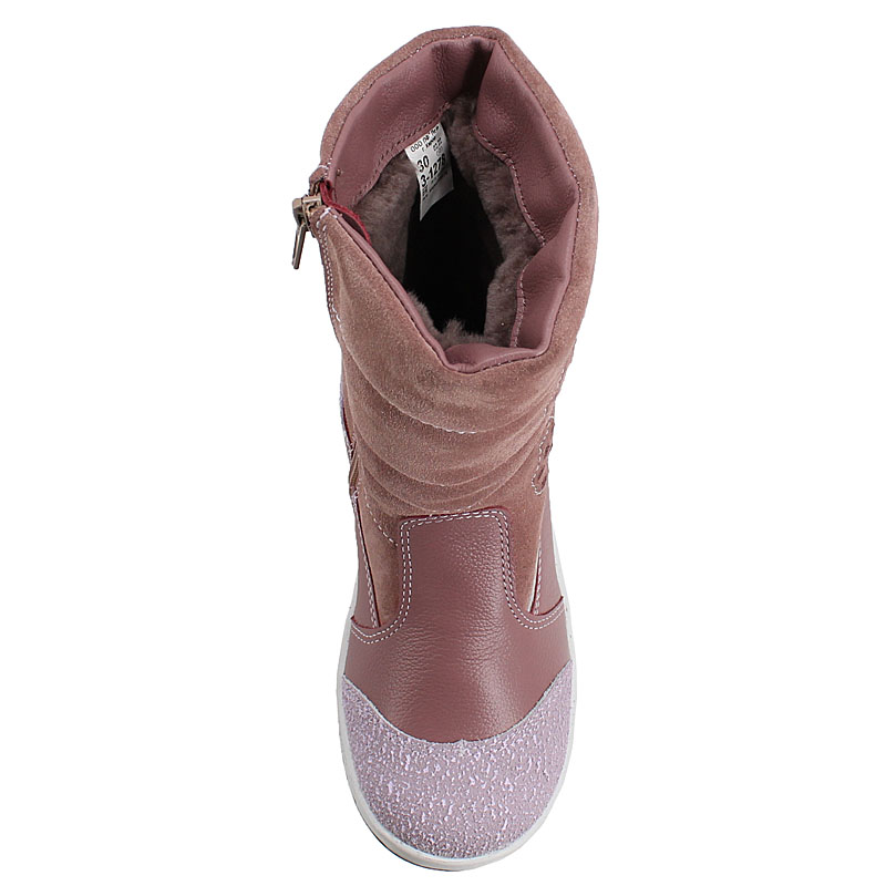 Сапожки нат.мех, артикул 1278, цвет лавандовый купить в интернет-магазине Shoeslel с доставкой по России