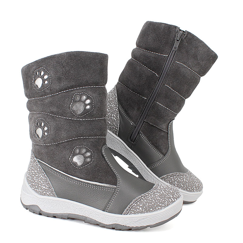 Сапожки нат.мех, артикул 1278, цвет серый купить в интернет-магазине Shoeslel с доставкой по России