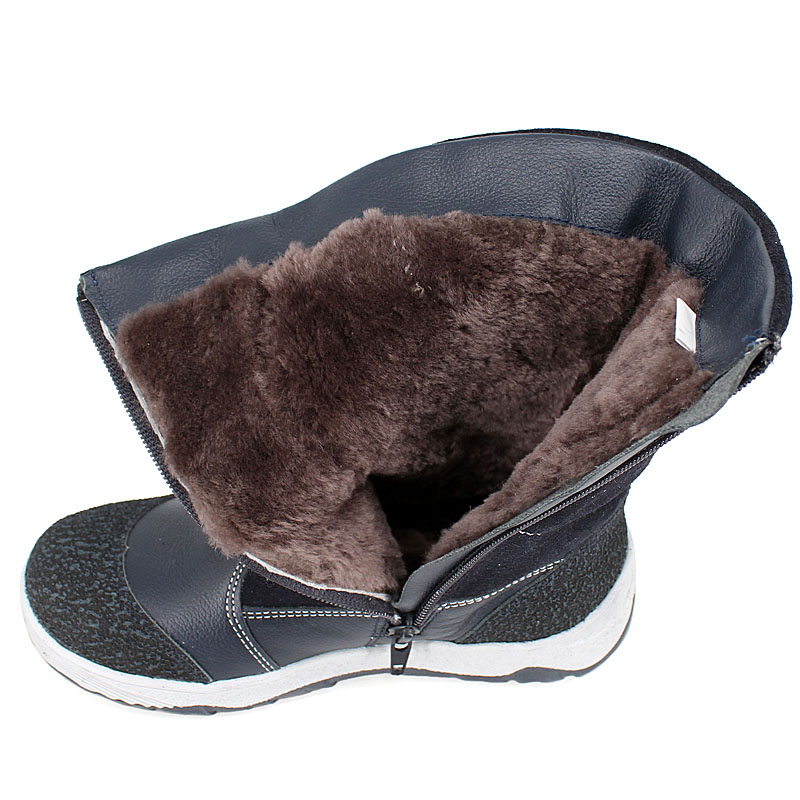 Сапожки нат.мех, артикул 1278, цвет синий купить в интернет-магазине Shoeslel с доставкой по России