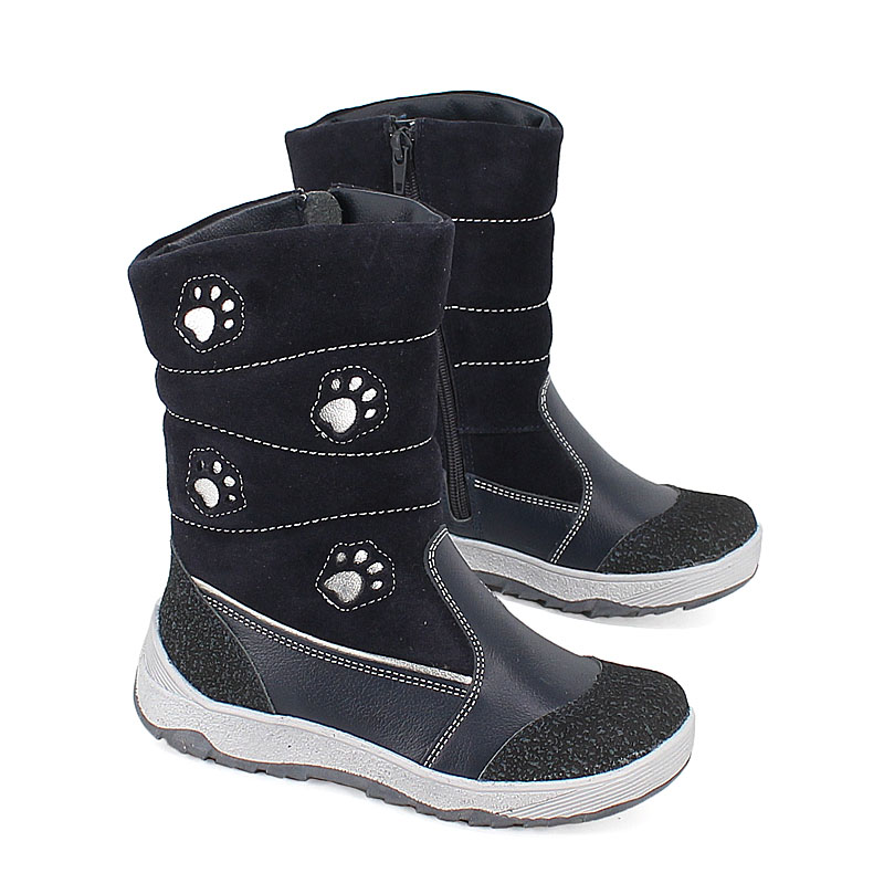 Сапожки нат.мех, артикул 1278, цвет синий купить в интернет-магазине Shoeslel с доставкой по России