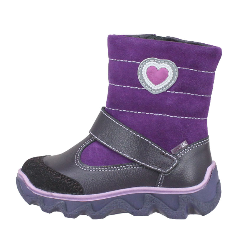Сапожки малодетские нат.мех, артикул 1281, цвет фиолетовый купить в интернет-магазине Shoeslel с доставкой по России