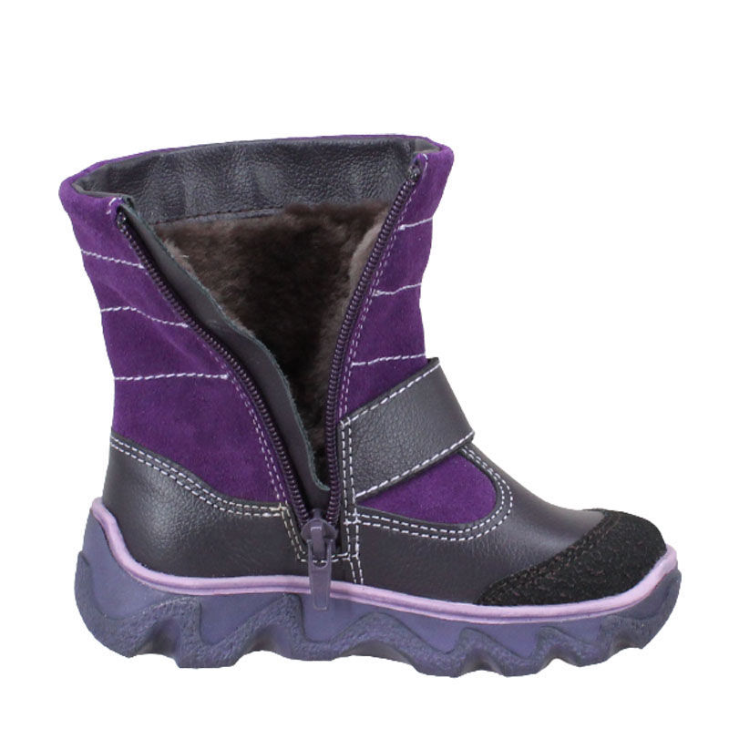 Сапожки малодетские нат.мех, артикул 1281, цвет фиолетовый купить в интернет-магазине Shoeslel с доставкой по России