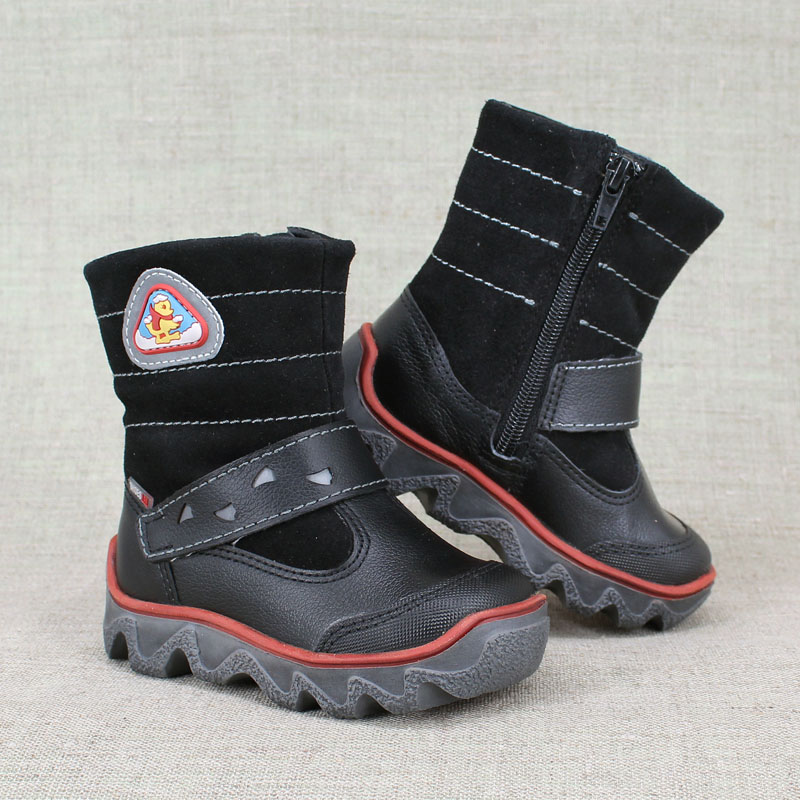 Сапожки малодетские нат.мех, артикул 1281, цвет черный купить в интернет-магазине Shoeslel с доставкой по России