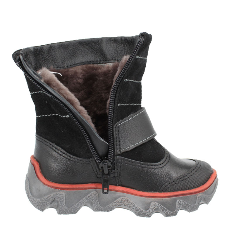 Сапожки малодетские нат.мех, артикул 1281, цвет черный купить в интернет-магазине Shoeslel с доставкой по России