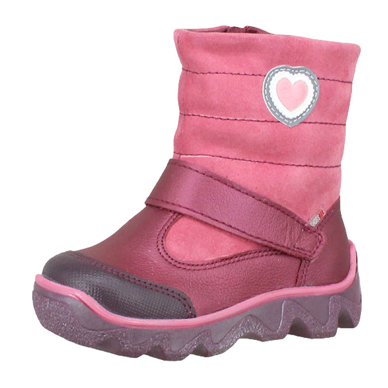 Сапожки малодетские нат.мех, артикул 1281, цвет брусничный купить в интернет-магазине Shoeslel с доставкой по России