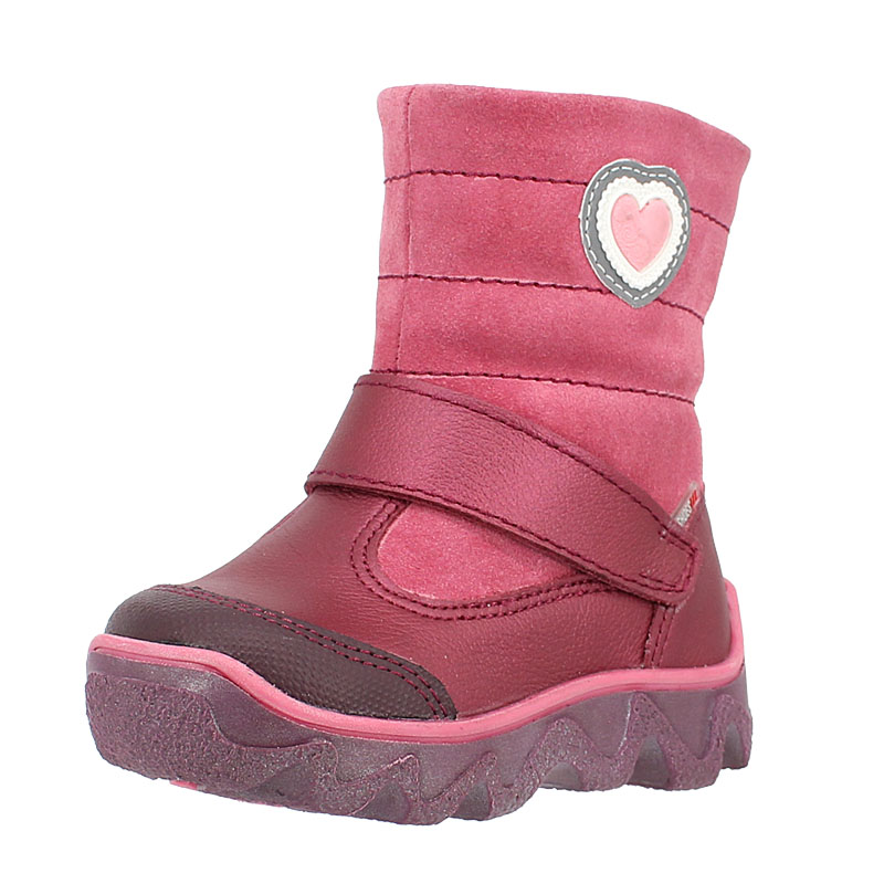 Сапожки малодетские нат.мех, артикул 1281, цвет брусничный купить в интернет-магазине Shoeslel с доставкой по России