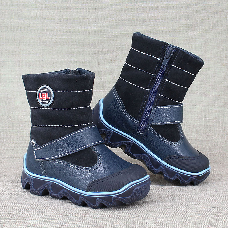 Сапожки малодетские нат.мех, артикул 1281, цвет т.синий купить в интернет-магазине Shoeslel с доставкой по России