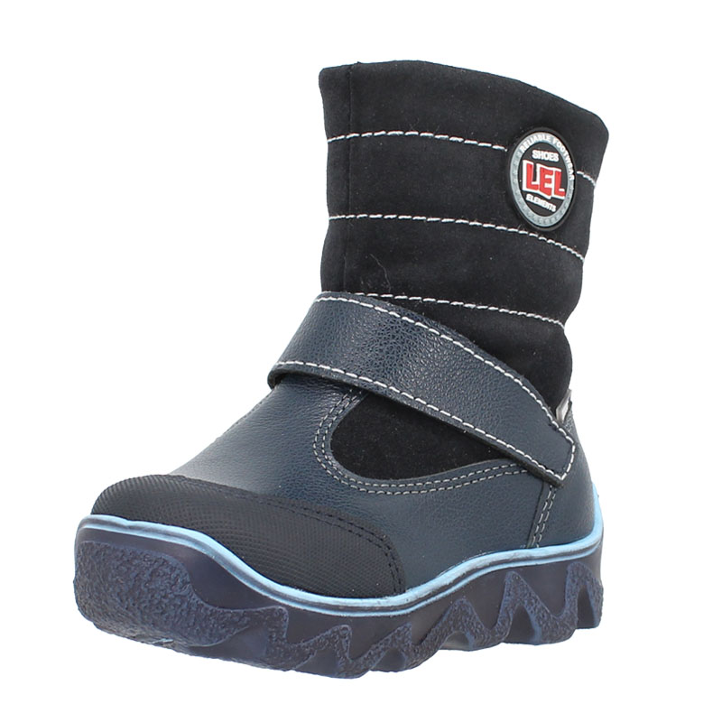 Сапожки малодетские нат.мех, артикул 1281, цвет т.синий купить в интернет-магазине Shoeslel с доставкой по России