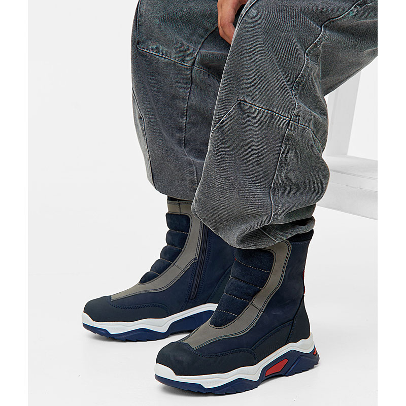 Сапожки, артикул 12861, цвет сине-красный купить в интернет-магазине Shoeslel с доставкой по России