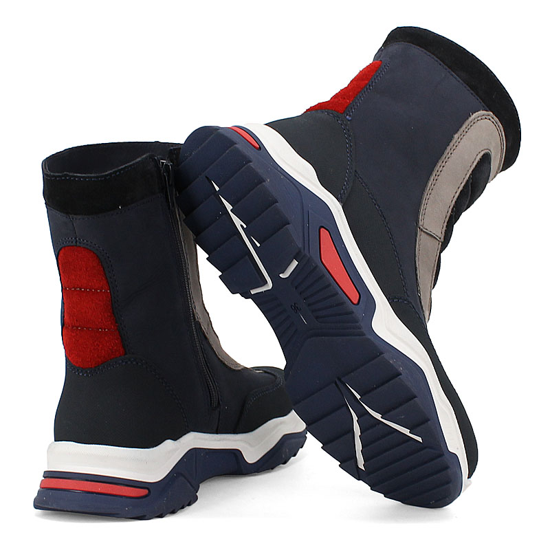 Сапожки, артикул 12861, цвет сине-красный купить в интернет-магазине Shoeslel с доставкой по России