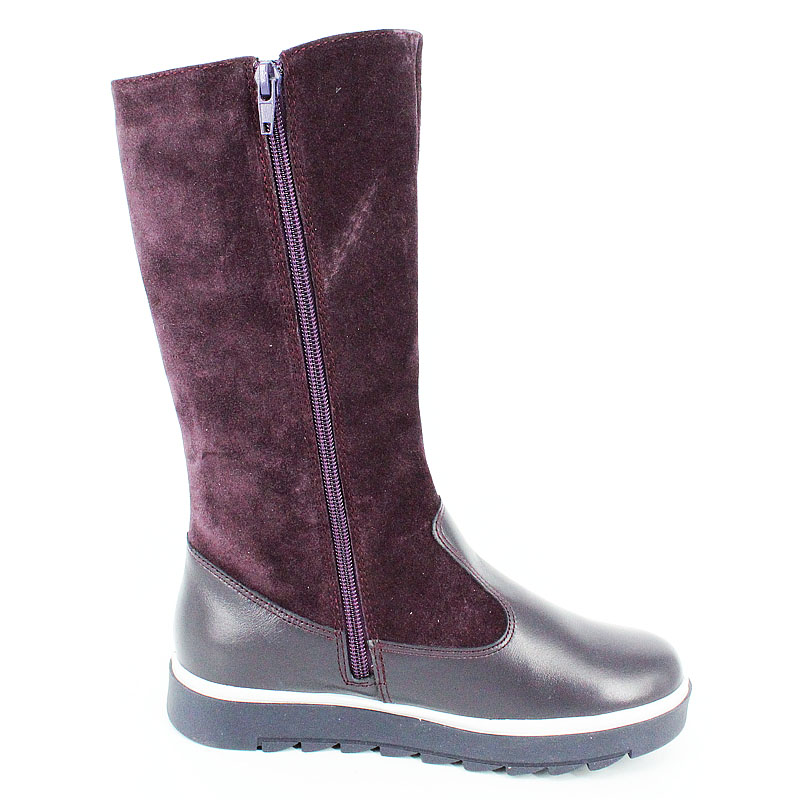 Сапожки нат.мех, артикул 1291, цвет черника купить в интернет-магазине Shoeslel с доставкой по России