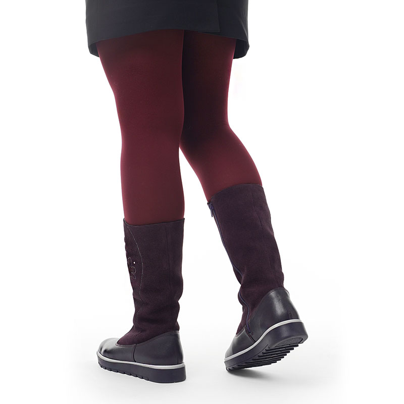 Сапожки нат.мех, артикул 1291, цвет черника купить в интернет-магазине Shoeslel с доставкой по России