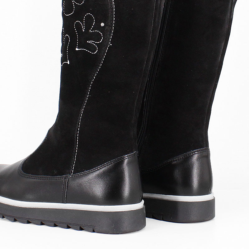 Сапожки нат.мех, артикул 1291, цвет черный купить в интернет-магазине Shoeslel с доставкой по России