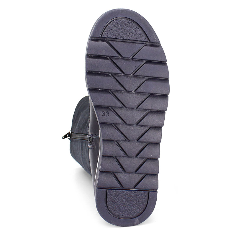 Сапожки нат.мех, артикул 1291, цвет синий купить в интернет-магазине Shoeslel с доставкой по России