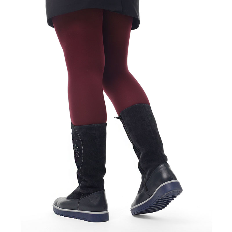 Сапожки нат.мех, артикул 1291, цвет синий купить в интернет-магазине Shoeslel с доставкой по России