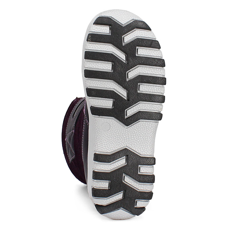 Сапожки для млад.школьников нат.мех, артикул 1293, цвет черника купить в интернет-магазине Shoeslel с доставкой по России