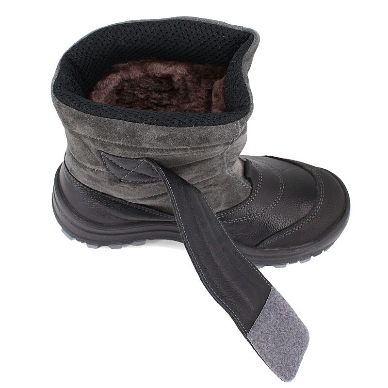 Сапожки для млад.школьников нат.мех, артикул 1293, цвет черный купить в интернет-магазине Shoeslel с доставкой по России