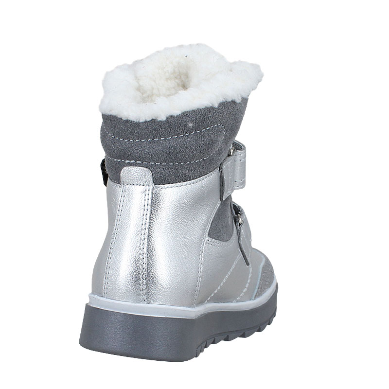 Ботинки нат.мех, артикул 1306, цвет серебристый купить в интернет-магазине Shoeslel с доставкой по России