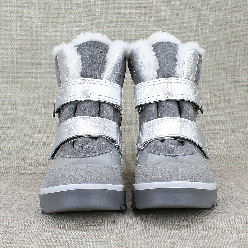 Ботинки нат.мех, артикул 1306, цвет серебристый купить в интернет-магазине Shoeslel с доставкой по России