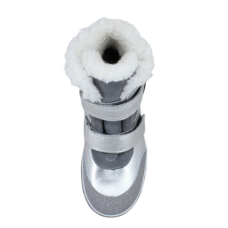 Ботинки нат.мех, артикул 1306, цвет серебристый купить в интернет-магазине Shoeslel с доставкой по России