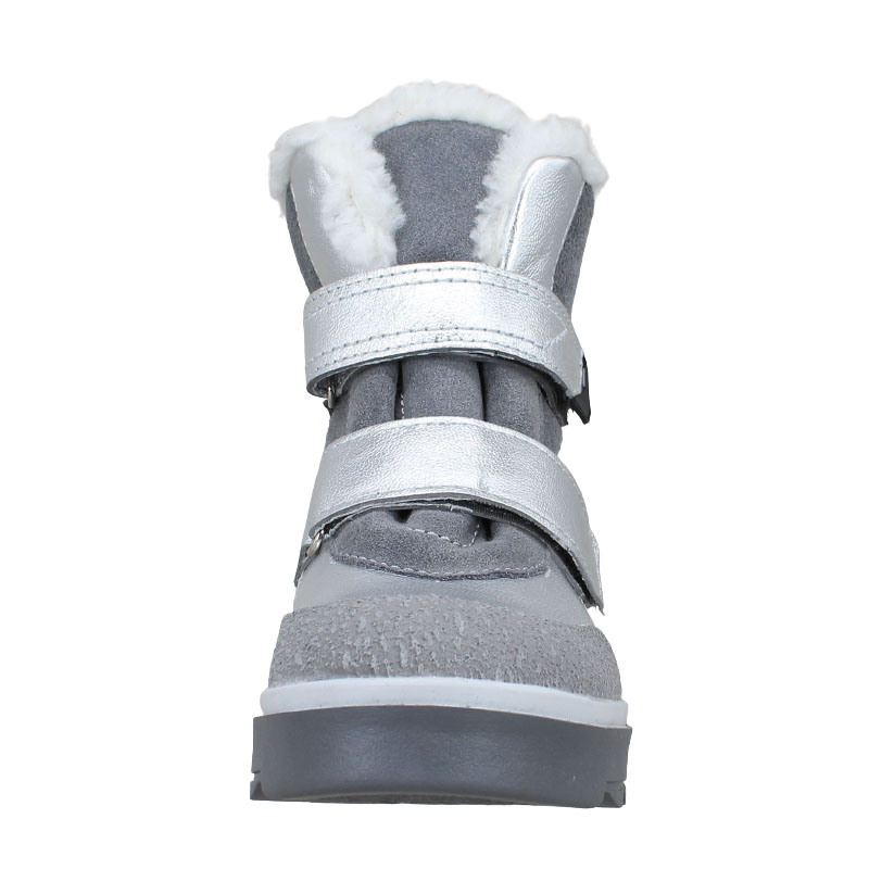 Ботинки нат.мех, артикул 1306, цвет серебристый купить в интернет-магазине Shoeslel с доставкой по России