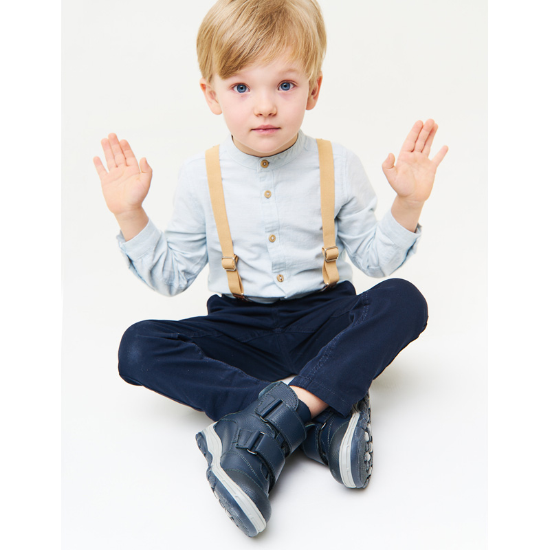 Ботинки байка, артикул 1359, цвет синий купить в интернет-магазине Shoeslel с доставкой по России